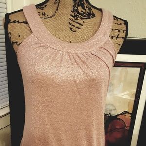 Pink and gold dress top
